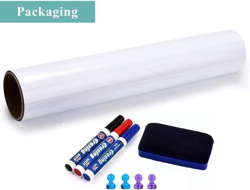 Warasee Huge Self-Adhesive Whiteboard Sticker: 72" x 40" Magnet Receptive Dry Erase Wall Decal | No Ghosting Project Planner & Timeline Board | Peel & Stick for Office Teamwork - Image 5